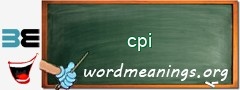 WordMeaning blackboard for cpi